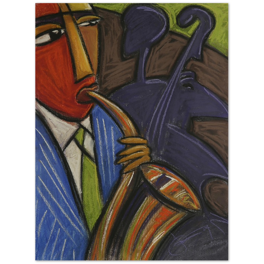 "retro jazz" 18" x 24" Museum-Quality Matte Paper Poster