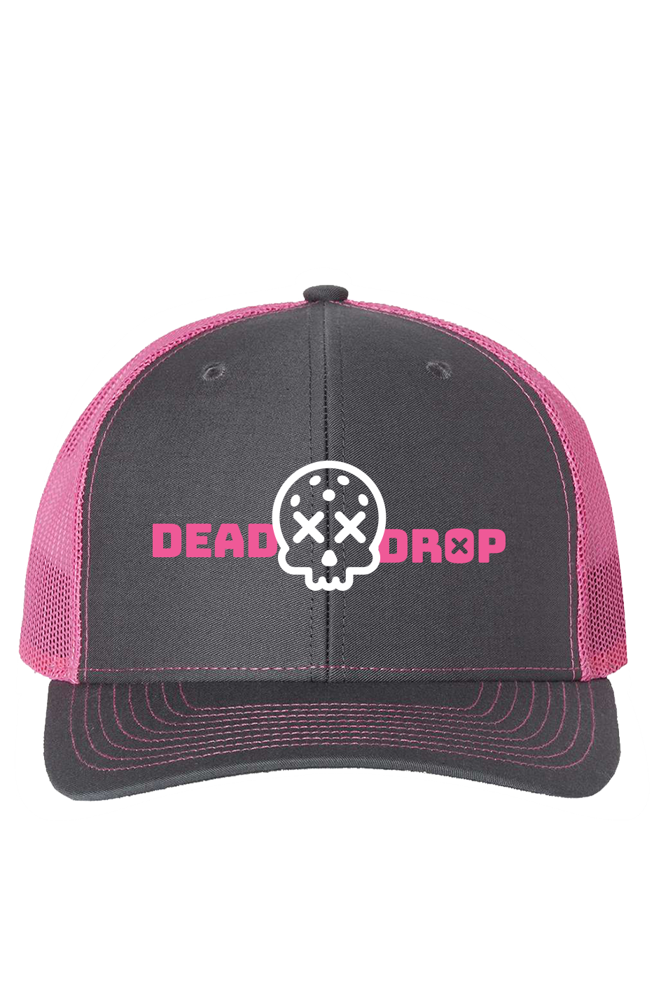 Dead Drop Trucker Hat - Pink/White Embroidered Logo