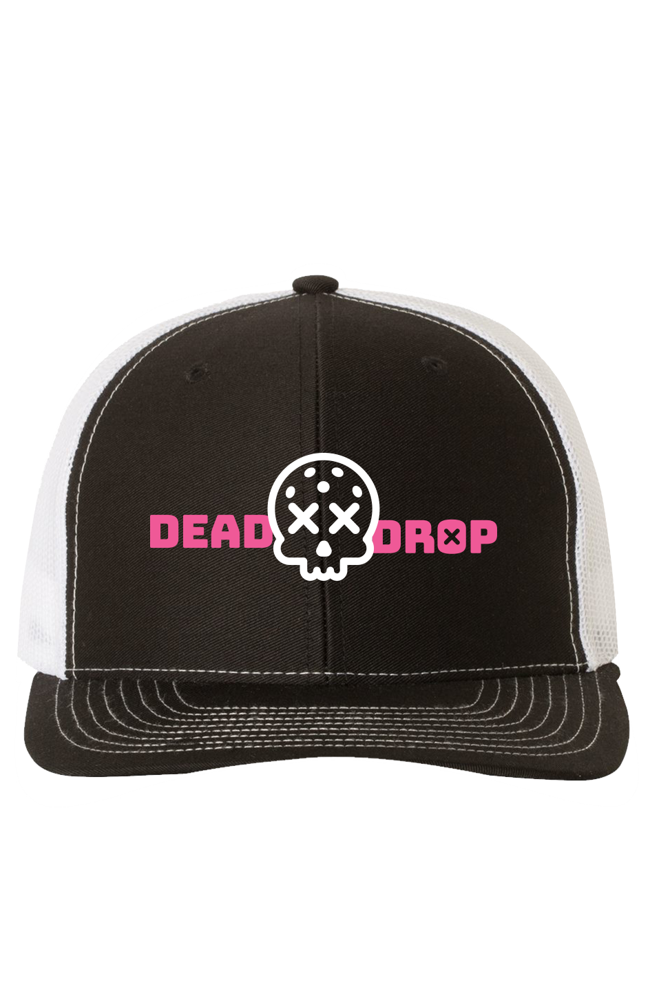 Dead Drop Trucker Hat - Pink/White Embroidered Logo
