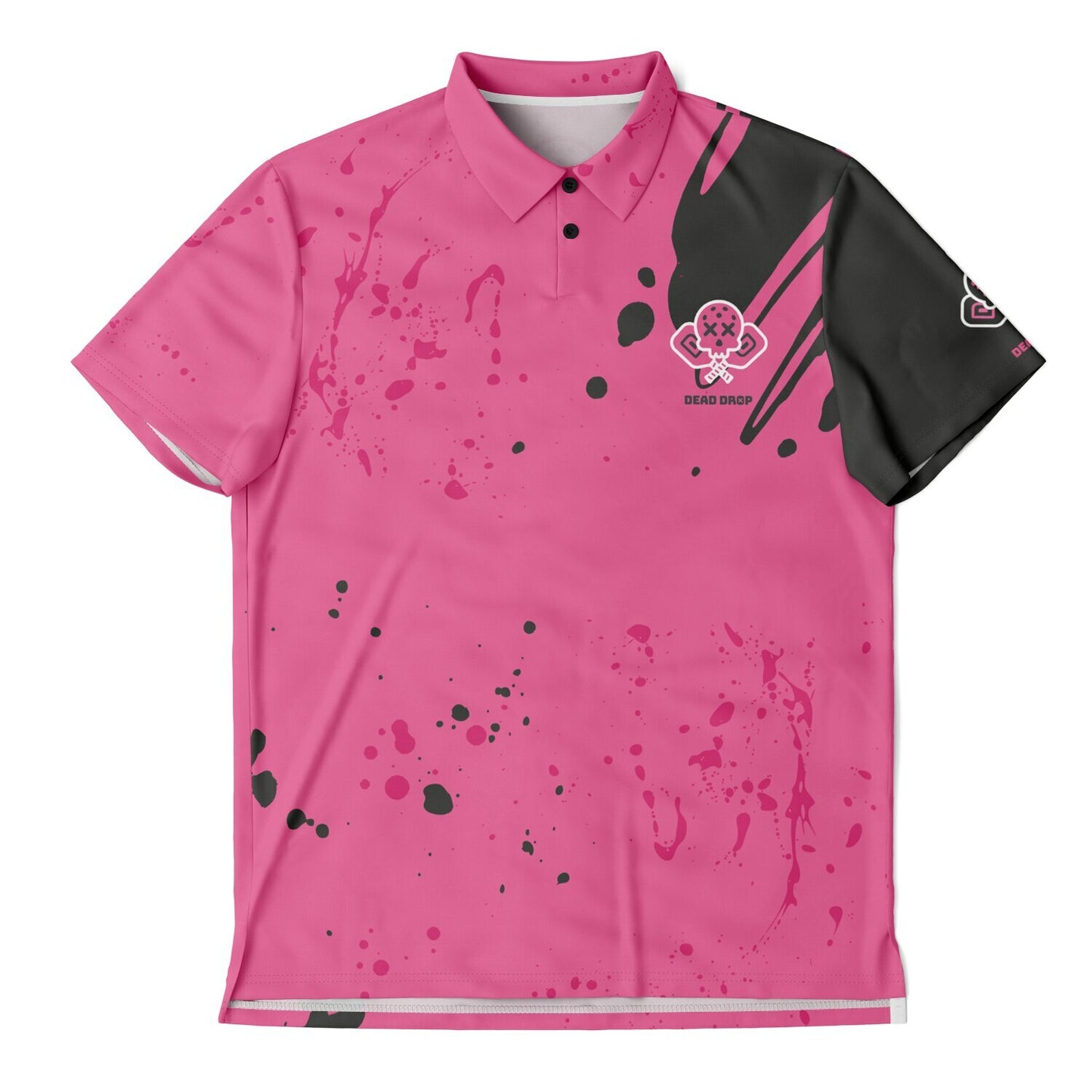 Dead Drop Men's - Pink Splatter Polo Shirt