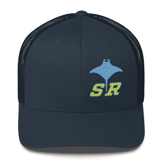 Silver Rays SR Side Embroidered Blue/Yellow Trucker Cap