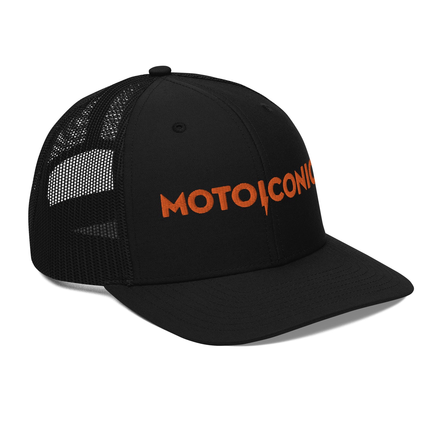 MOTOICONIC Embroidered Lightning Logo Trucker Cap