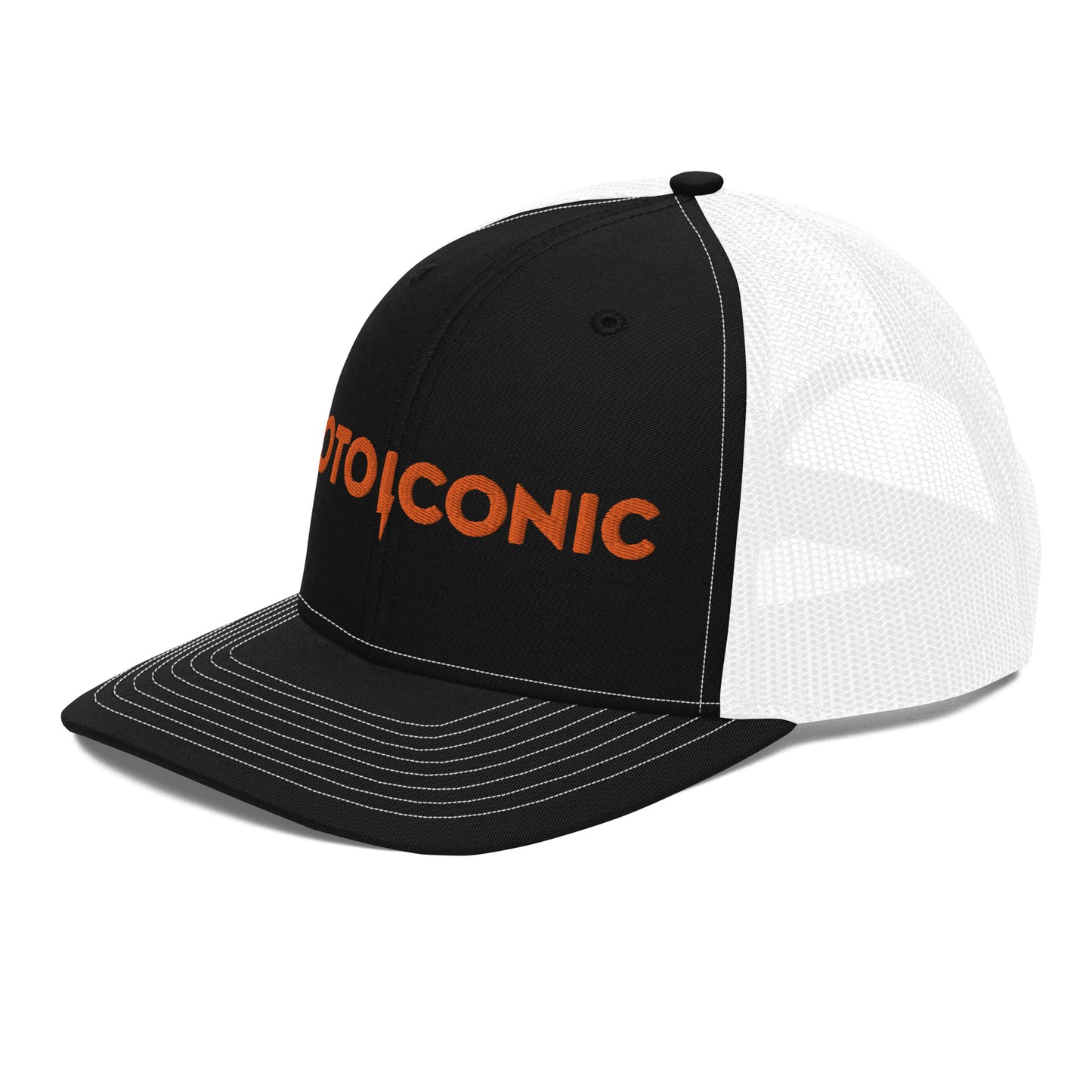 MOTOICONIC Embroidered Lightning Logo Trucker Cap