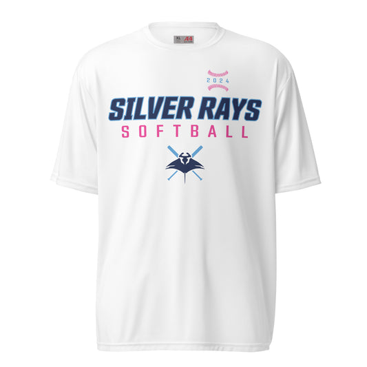 Silver Rays Brights Safety Yellow/White performance crew neck t-shirtx