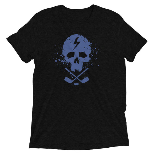 Lightning Skull Hockey Super Soft Tri-Blend Short sleeve t-shirt