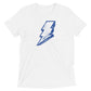Blue Lightning Bolt Super Soft Tri-Blend Short sleeve t-shirt