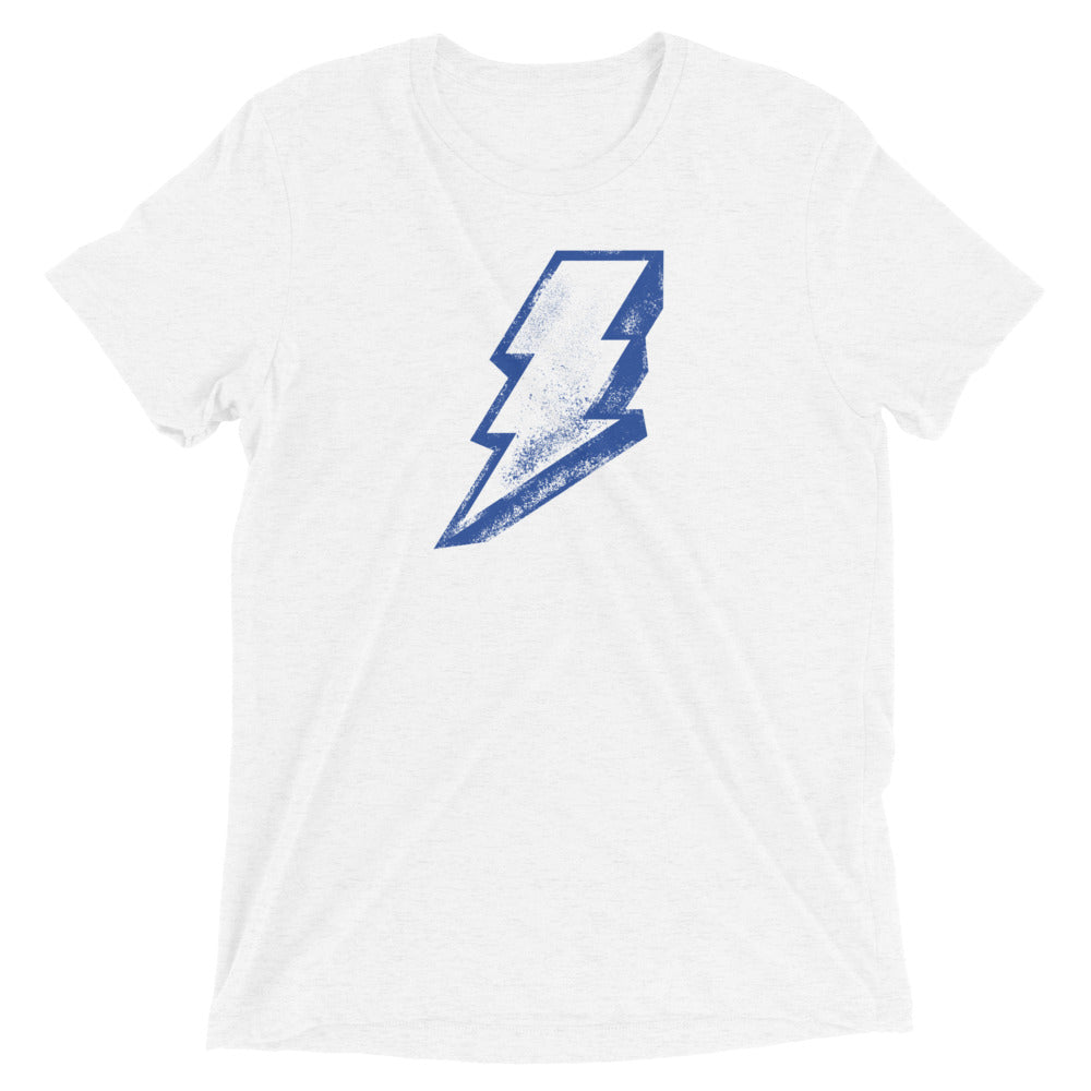 Blue Lightning Bolt Super Soft Tri-Blend Short sleeve t-shirt