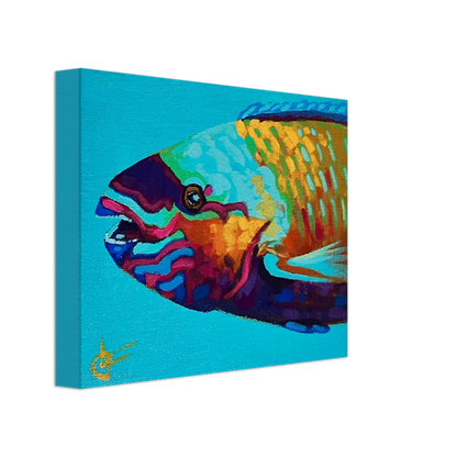 "parrotfish1" 8" x 10" Print on Canvas