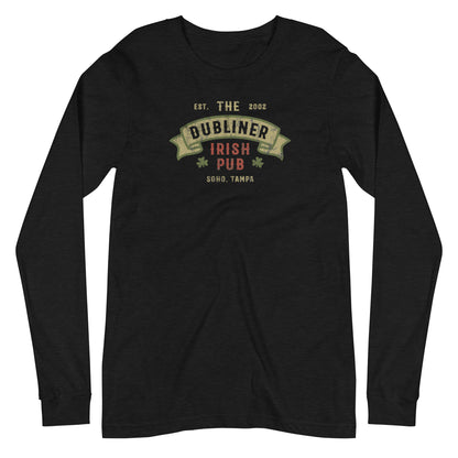 The Dubliner Irish Pub Distressed Logo Unisex Long Sleeve Tee