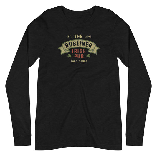 The Dubliner Irish Pub Distressed Logo Unisex Long Sleeve Tee