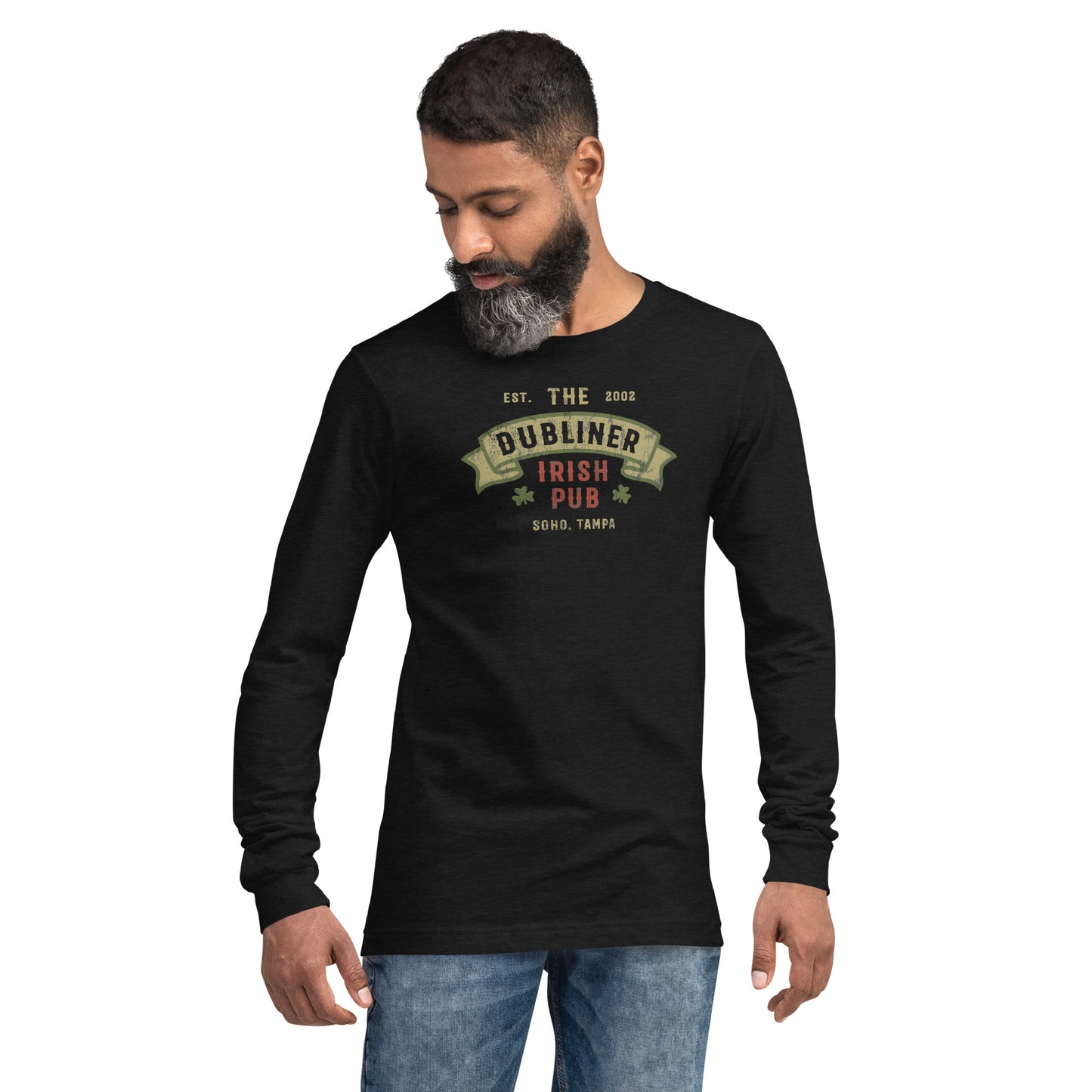 The Dubliner Irish Pub Distressed Logo Unisex Long Sleeve Tee