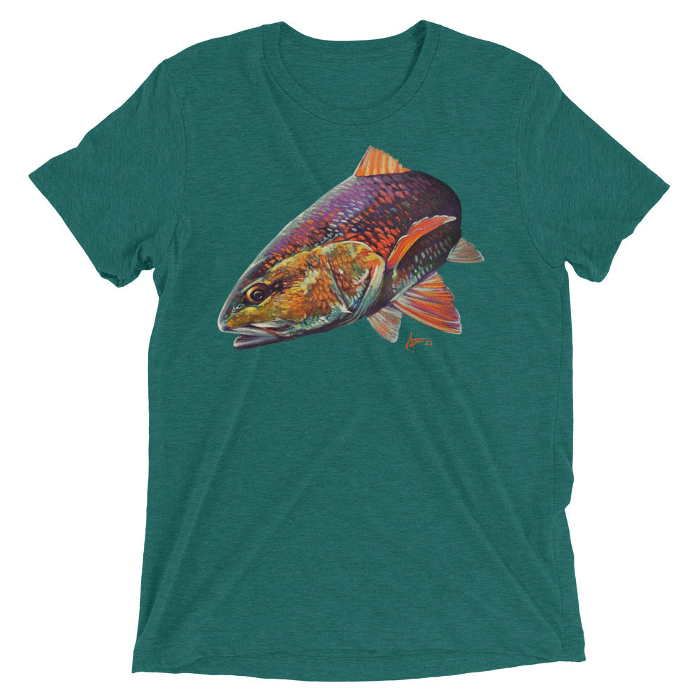 Super Soft Tri-Blend Short sleeve t-shirt - Redfish